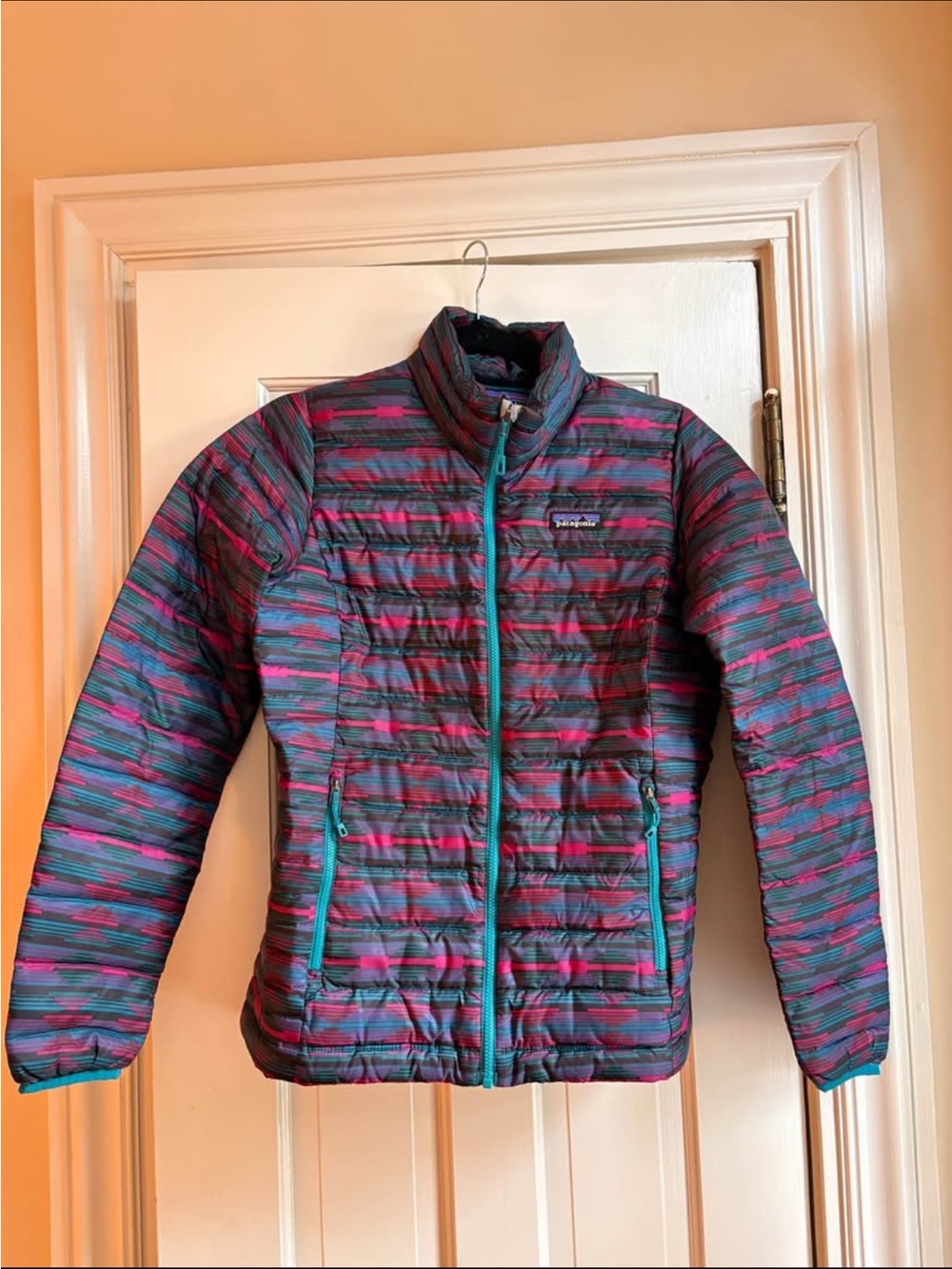 Women's Patagonia Down Sweater Jacket — Rare Print, Size Small, Like New